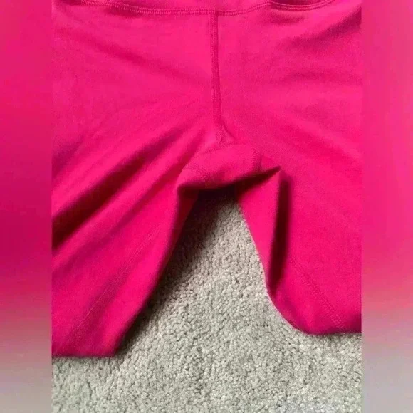 Yogalicious Women's Large Hot Pink Pants Yoga Leggings EUC Cross Cross Detail - Picture 3 of 6